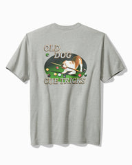 Tommy Bahama | Old Dogs, Cue Tricks Graphic Pocket T-Shirt / Grey Heather
