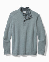 Tommy Bahama | Flip Coast Reversible Snap Mock Sweatshirt / Dark Twilight Blue Heather