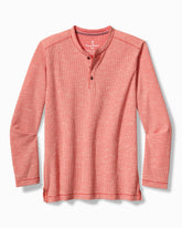 Tommy Bahama | Morro Beach Long-Sleeve Henley / Red Ginger