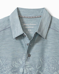 Tommy Bahama | Palm Coast Hibiscus Border IslandZone® Polo / Sterling Blue