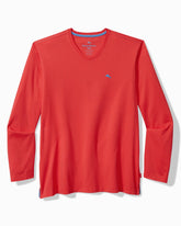 Tommy Bahama | Bali Skyline Long-Sleeve V-Neck T-Shirt / Zanzibar Red