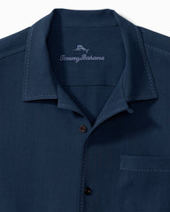 Tommy Bahama | Hawaiian Herringbone Camp Shirt / Navy