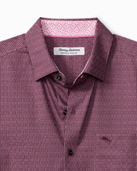 Tommy Bahama | Sarasota Stretch Ventura Isles IslandZone® Stripe Shirt / Grape Wine