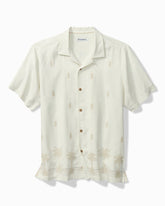 Tommy Bahama | Pina Palms Embroidered Silk Camp Shirt / Continental