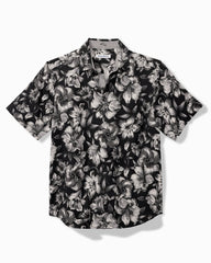 Tommy Bahama | Hibiscus Hideaway Silk Camp Shirt / Black