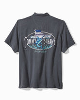 Tommy Bahama | A-fish-ianado Silk Camp Shirt / Dark Sterling