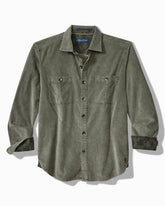 Tommy Bahama | Coastline Cord Stretch Sun Fade Double-Pocket Shirt / Dark Fern