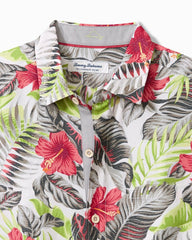 Tommy Bahama | Coconut Point Hibiscus Shores IslandZone® Camp Shirt / Summer Grey