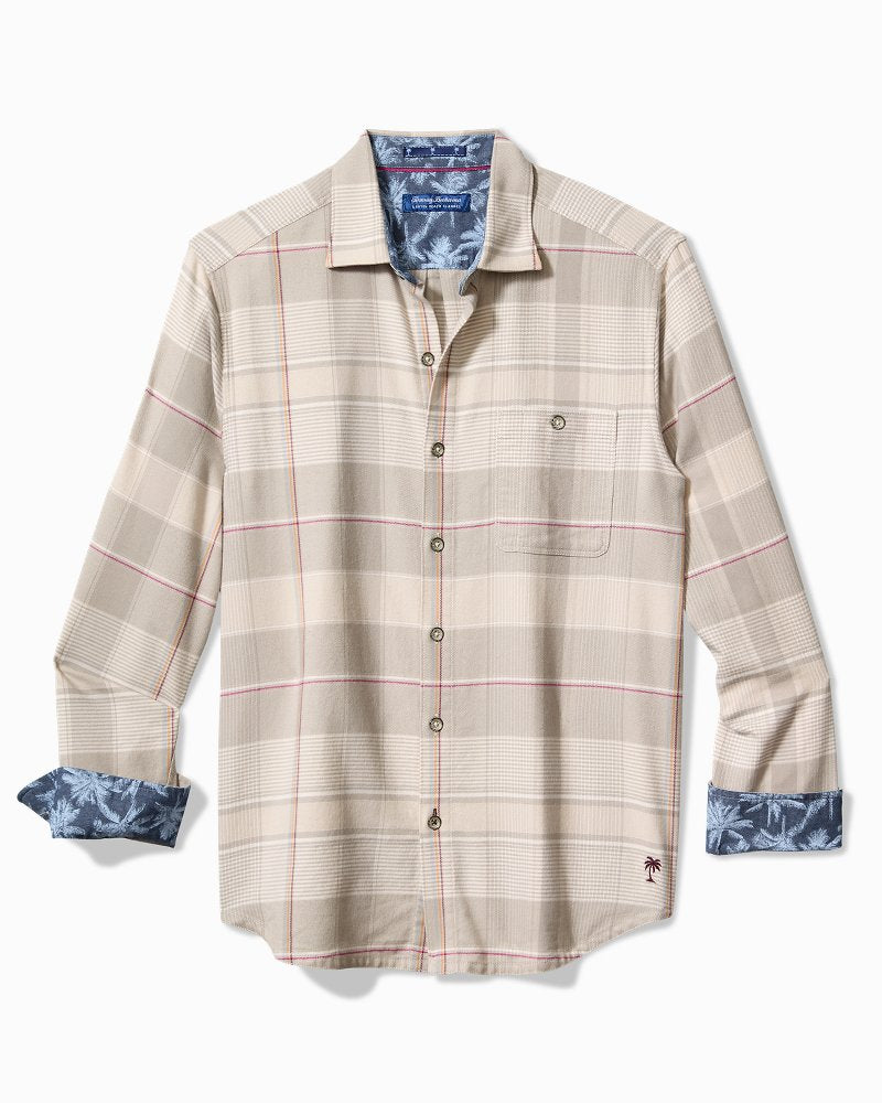 Tommy Bahama | Canyon Beach Pebble Cay Plaid Stretch Flannel Shirt / Feather Down
