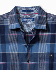 Tommy Bahama | Canyon Beach Pebble Cay Plaid Stretch Flannel Shirt / Dockside Blue