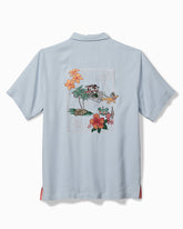 Tommy Bahama | Disney Huladay Sleigh Ride Silk Camp Shirt / Silvery Blue