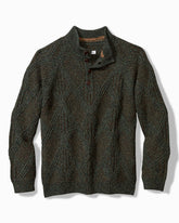 Tommy Bahama | Beachscape Cable Button-Mock Sweater / Dark Loden