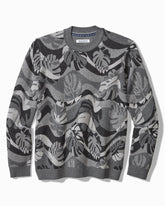 Tommy Bahama | Monstera Camouflage Crew Sweater / Heather Grey