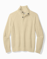 Tommy Bahama | Shoreline Surfcomber Snap-Mock Sweater / Warm Mist