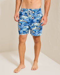Tommy Bahama | Naples Ocean Echoes 6-Inch Swim Trunks / Pool Tile