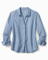 Tommy Bahama | Chambray All Day Long-Sleeve Shirt / Light Storm Wash