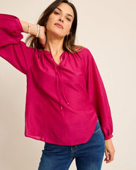 Tommy Bahama | Agua Amara Seamed Peasant Top / Pink Papaya