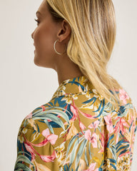 Tommy Bahama | Flora Amora Long-Sleeve Silk Shirt / Greek Olive