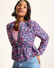 Tommy Bahama | Sweeping Floral Quilted Jacket / Island Navy