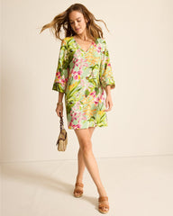 Tommy Bahama | Orchid Bay Silk Shift Dress / Polished Pine