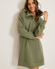 Tommy Bahama | Palm Voyage Long-Sleeve Short Dress / Beetle Green