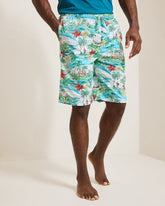 Tommy Bahama | Big & Tall Woven Tropical Print Pajama Shorts / Big Sky Blue