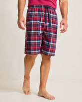 Tommy Bahama | Flannel Plaid Pajama Shorts / Beet Red