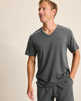 Tommy Bahama | Big & Tall Jersey Short-Sleeve V-Neck T-Shirt / Heather Charcoal Grey