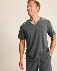 Tommy Bahama | Big & Tall Jersey Short-Sleeve V-Neck T-Shirt / Heather Charcoal Grey