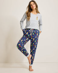 Tommy Bahama | Holiday Dog Long Sleeve & Pants Family Pajama Set / Island Navy