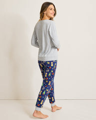 Tommy Bahama | Holiday Dog Long Sleeve & Pants Family Pajama Set / Island Navy