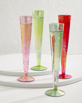 Tommy Bahama | Luster Champagne Glasses — Set of 4 / Multicolor