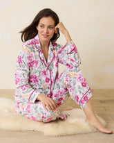 Tommy Bahama | Woven Sateen Long Sleeve & Pants Pajama Set / Blushing