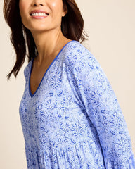 Tommy Bahama | Jersey 3/4-Sleeve Short Sleep Dress / Periwinkle
