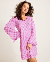 Tommy Bahama | Jersey Long-Sleeve Short Sleep Dress / Iced Purple