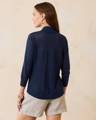 Tommy Bahama | Lea Open Linen Cardigan / Island Navy