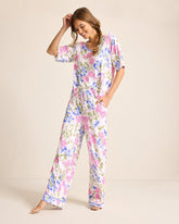 Tommy Bahama | Jersey V-Neck Top & Pants Pajama Set / Ivory