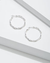 Tommy Bahama | Island Essence Bamboo Hoop Earrings / Silver