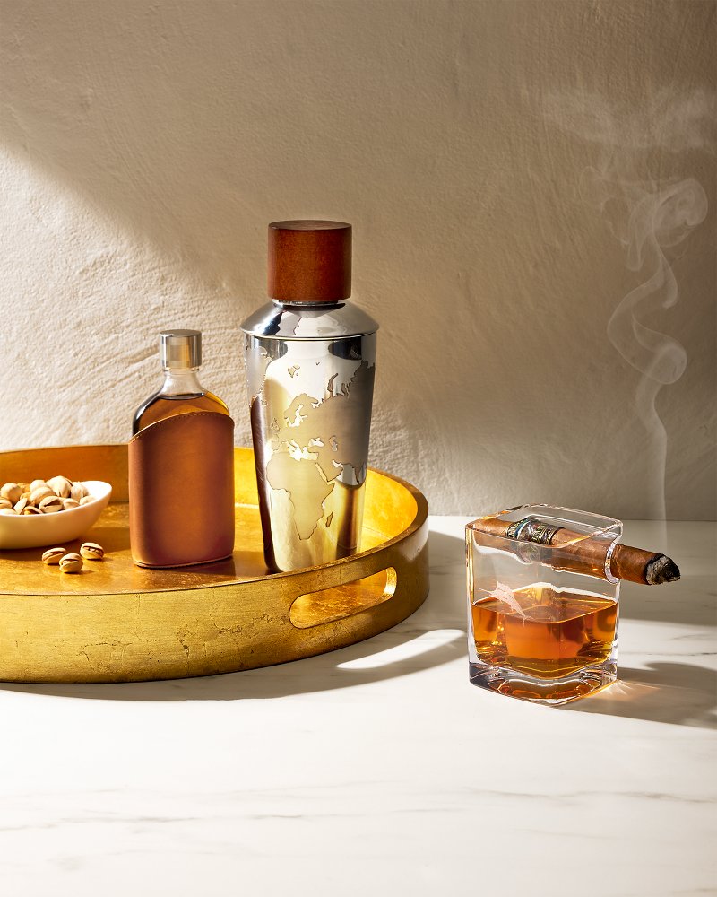 Tommy Bahama | Viski® Globe 3-Piece Cocktail Shaker / Silver