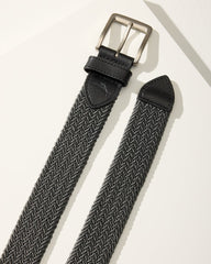 Tommy Bahama | Two-Tone Stretch Webbed Belt / Black