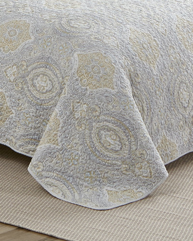 Tommy Bahama | Turtle Cove 3-Piece Full/Queen Quilt Set / Grey