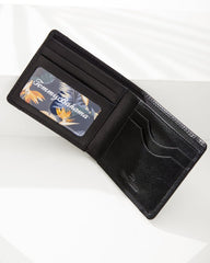 Tommy Bahama | Contrast Binding Slimfold Wallet / Black/Cognac