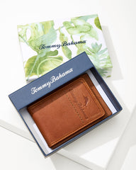 Tommy Bahama | Crunch Wide Magnetic Wallet / Tan