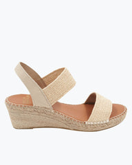 Tommy Bahama | André Assous Aviana Stretch Espadrille Wedge Sandals / Natural