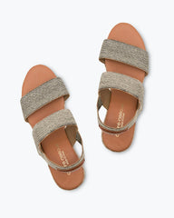 Tommy Bahama | André Assous Allison Elastic Wedge Sandals / Black/Beige