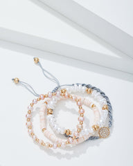Tommy Bahama | Sanibel Island Heishi and Pearl Bracelet Set / Gold
