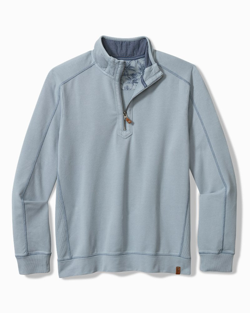 Tommy Bahama | Big & Tall Ben & Terry Half-Zip Sweatshirt / Norse Blue
