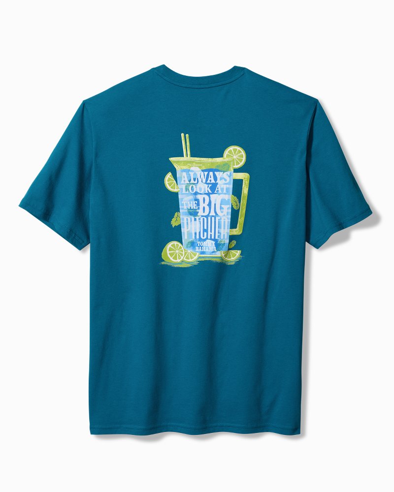 Tommy Bahama | Big & Tall Always Look at the Big Pitcher Graphic T-Shirt / Blue Allure