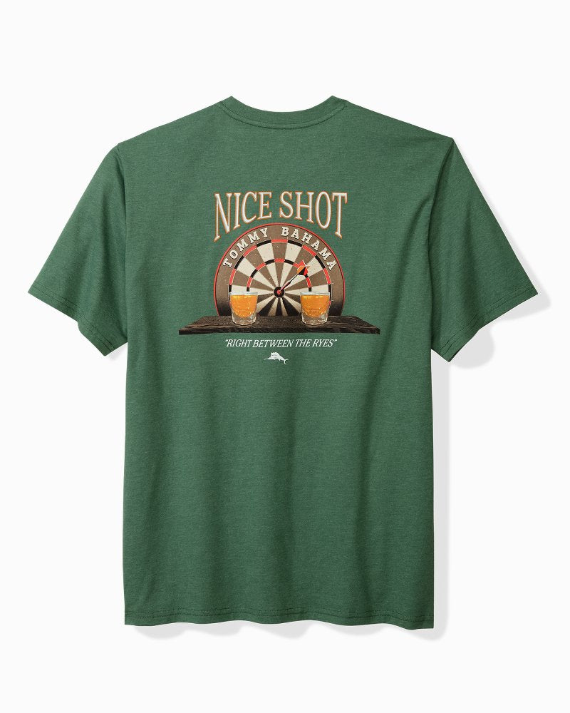 Tommy Bahama | Big & Tall Between the Ryes Graphic Pocket T-Shirt / Green Meadow Heather