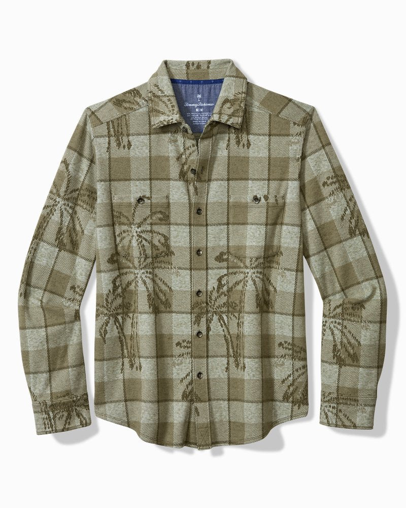 Tommy Bahama | Big & Tall Fireside Palm Springs Stretch Flannel Shirt / Tea Leaf